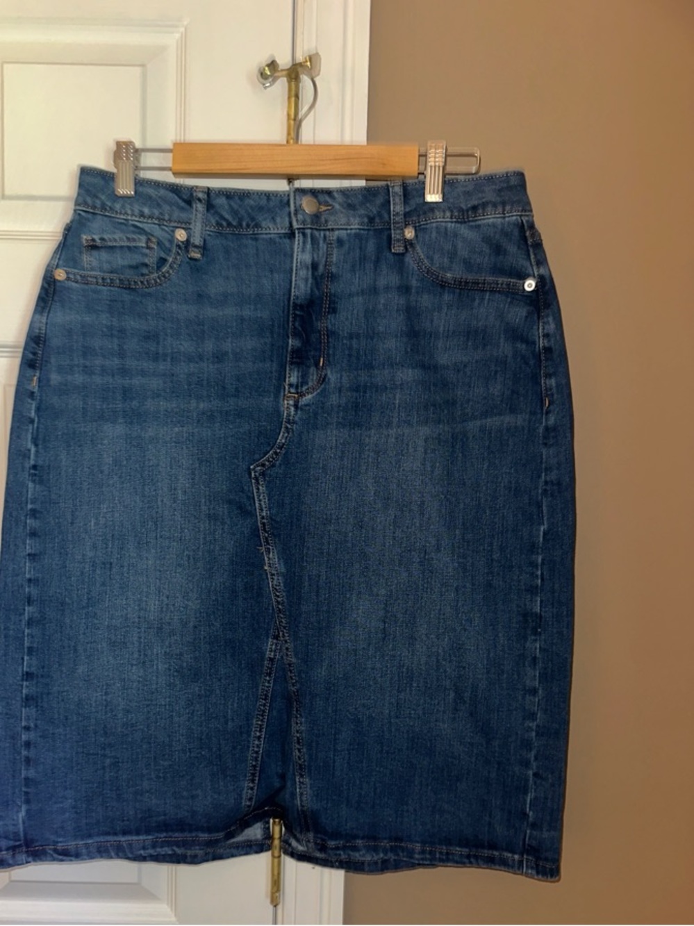 Sonoma Blue Denim Midi Skirt